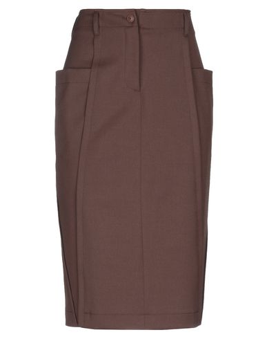 Falda midi Mujer Marrón chocolate 40 Mujer