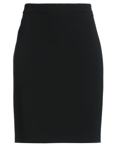 Boutique Moschino Woman Midi Skirt Black Size 10 Triacetate, Polyester