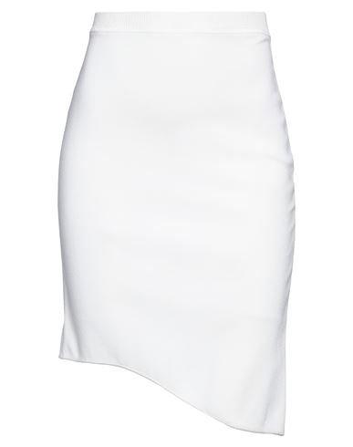 Mugler Woman Mini Skirt White Size M Viscose, Polyamide