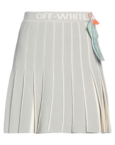 Off-white Woman Mini Skirt Light Green Size 4 Viscose, Polyester