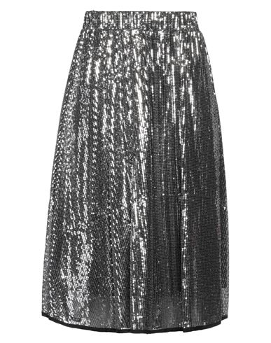 No Secrets Woman Midi Skirt Silver Size 12 Polyester
