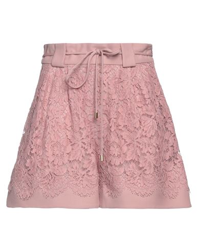 Valentino Garavani Woman Shorts & Bermuda Shorts Pastel Pink Size 4 Cotton, Viscose, Polyamide