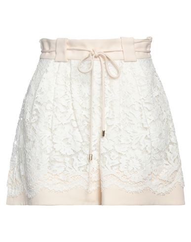 Valentino Garavani Woman Shorts & Bermuda Shorts Ivory Size 2 Cotton, Viscose, Polyamide In White