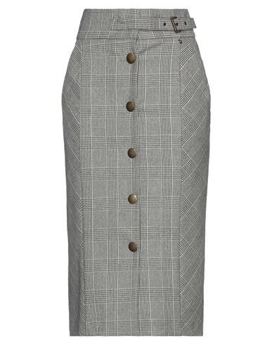 Woman Midi skirt White Size 6 Linen, Viscose, Silk, Polyamide