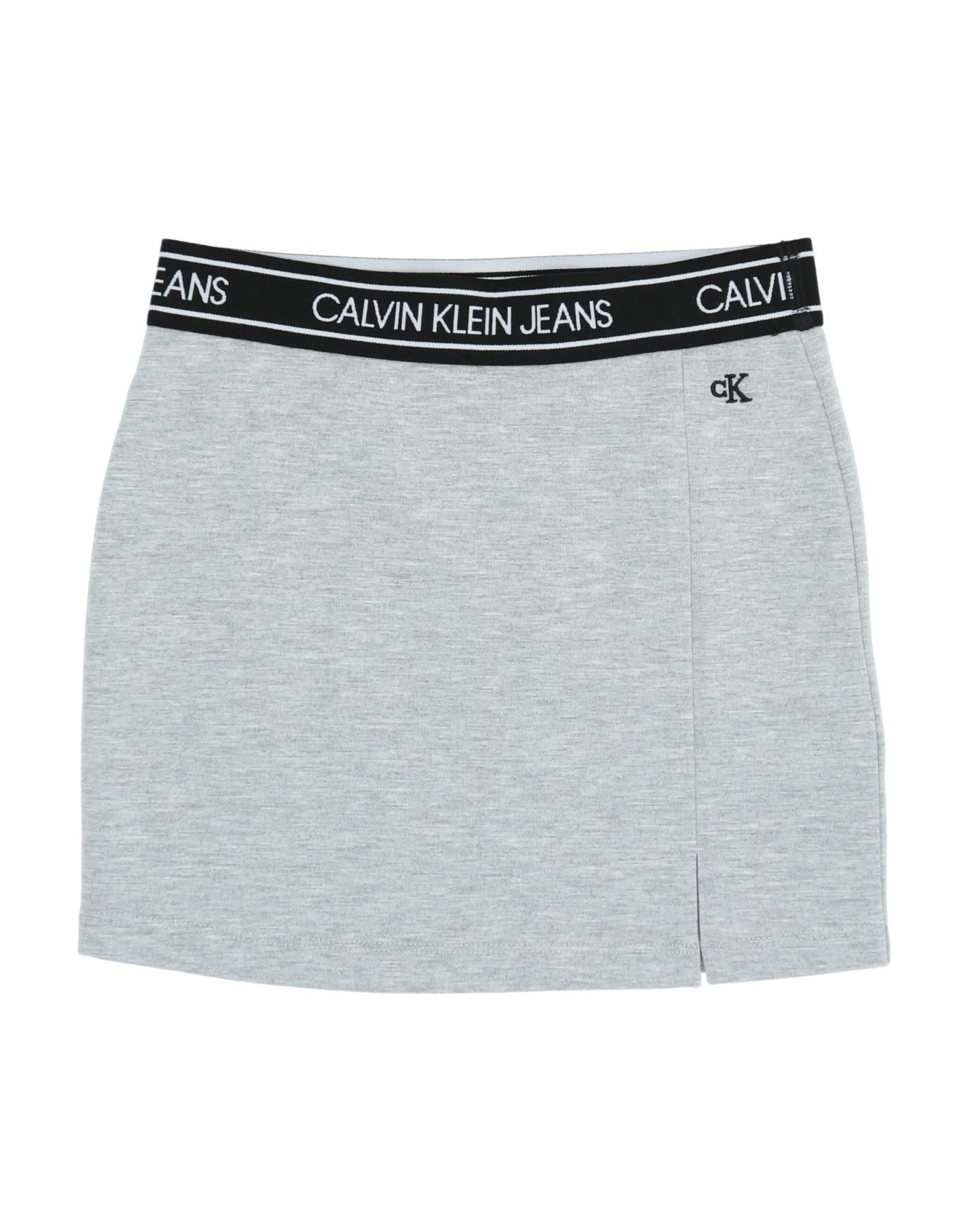 ＜YOOX＞ 20%OFF！CALVIN KLEIN JEANS ガールズ 3-8 歳 キッズスカート グレー 6 レーヨン 66% / ナイロン 29% / ポリウレタン 5%画像