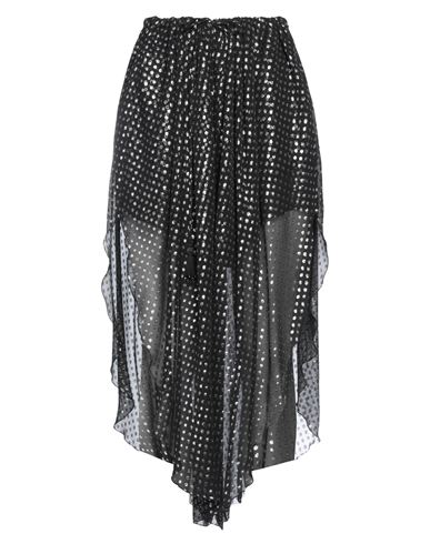 Leather Full-volume Long Skirt Woman Maxi skirt Sage green Size 8 Lambskin
