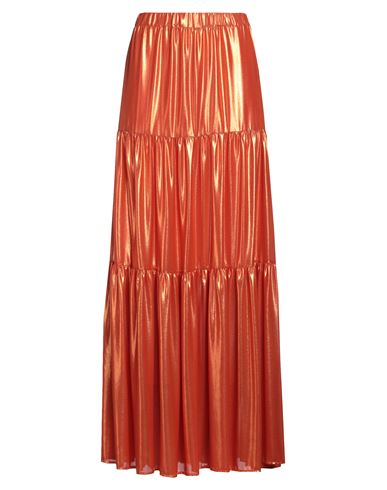 Aniye By Woman Long Skirt Orange Size L Polyester