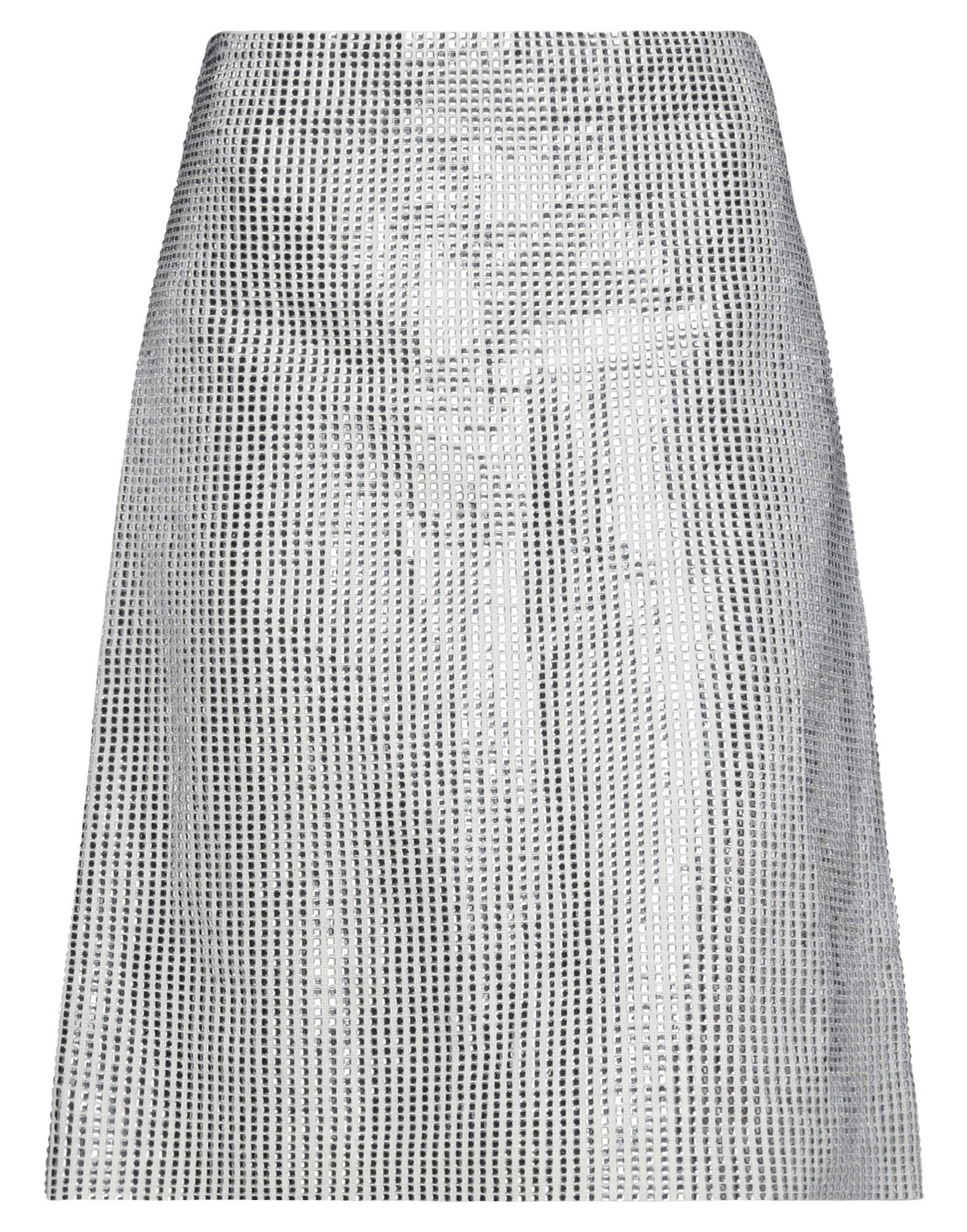 Shop Bottega Veneta Woman Midi Skirt Ivory Size 4 Linen, Viscose, Glass
