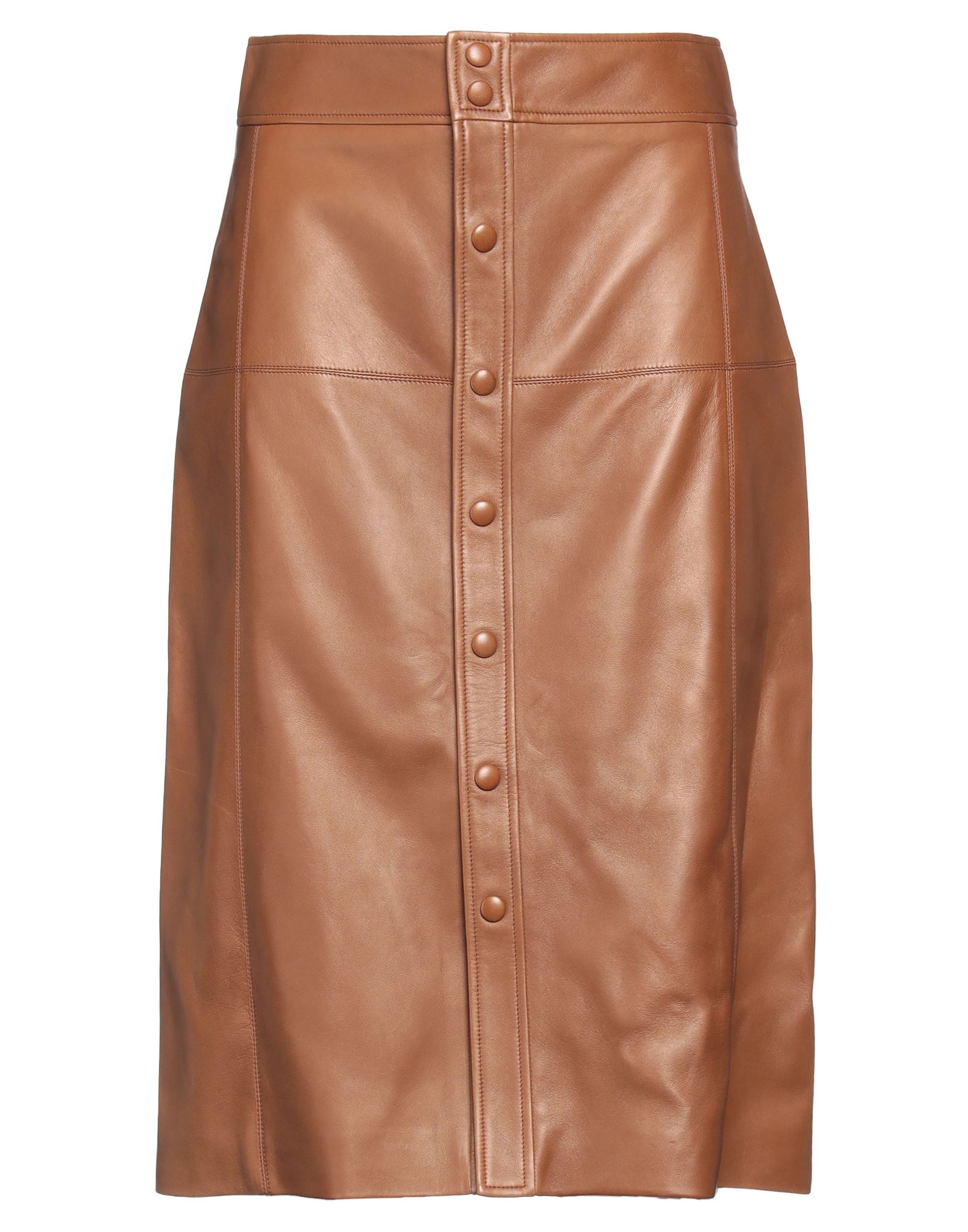 Saint Laurent Midi Skirts In Brown