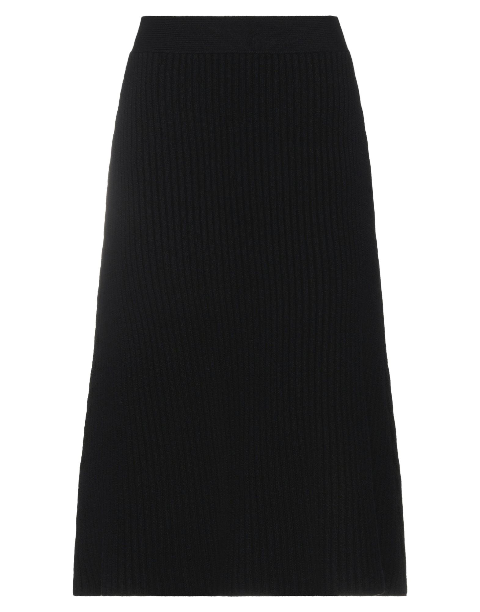 Shop Bottega Veneta Woman Midi Skirt Black Size S Wool, Polyamide, Elastane