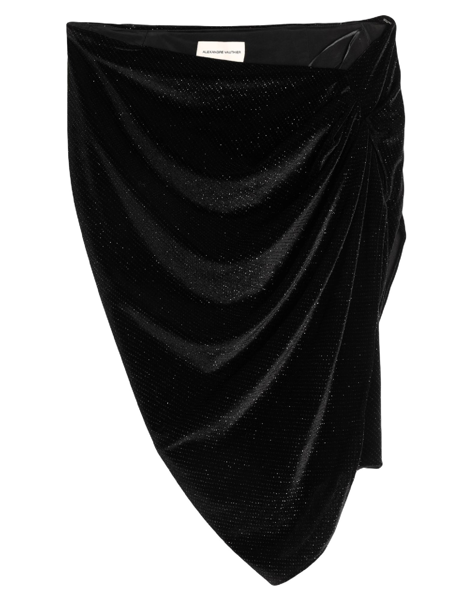Shop Alexandre Vauthier Woman Midi Skirt Black Size 10 Polyester, Elastane
