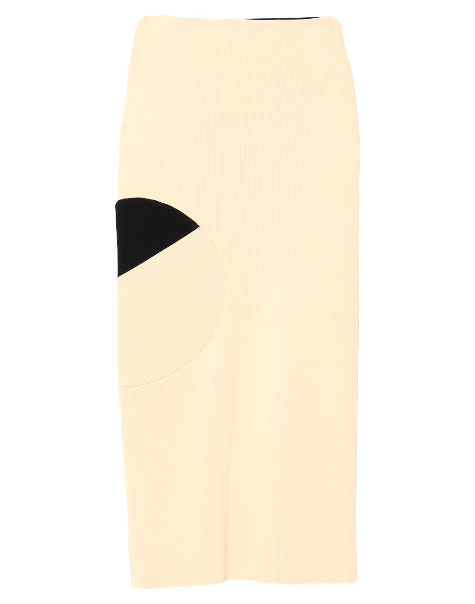 Off-white Woman Midi Skirt Beige Size 6 Viscose, Polyamide, Elastane