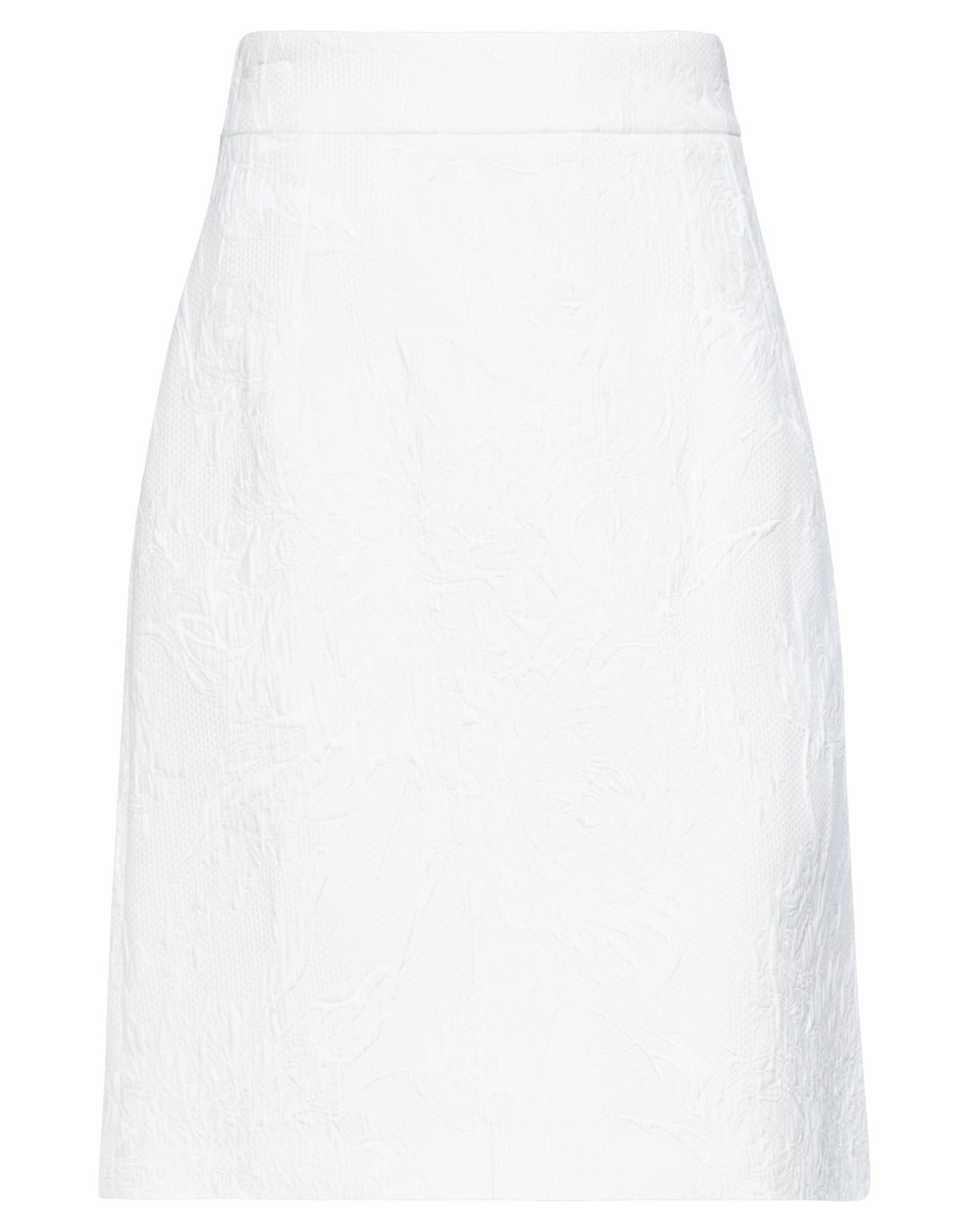 Dolce & Gabbana Straight-cut Wool Mini Skirt In White