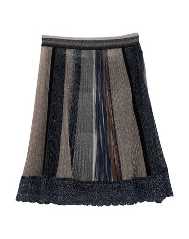 Missoni Woman Midi Skirt Blue Size 6 Silk, Elastane