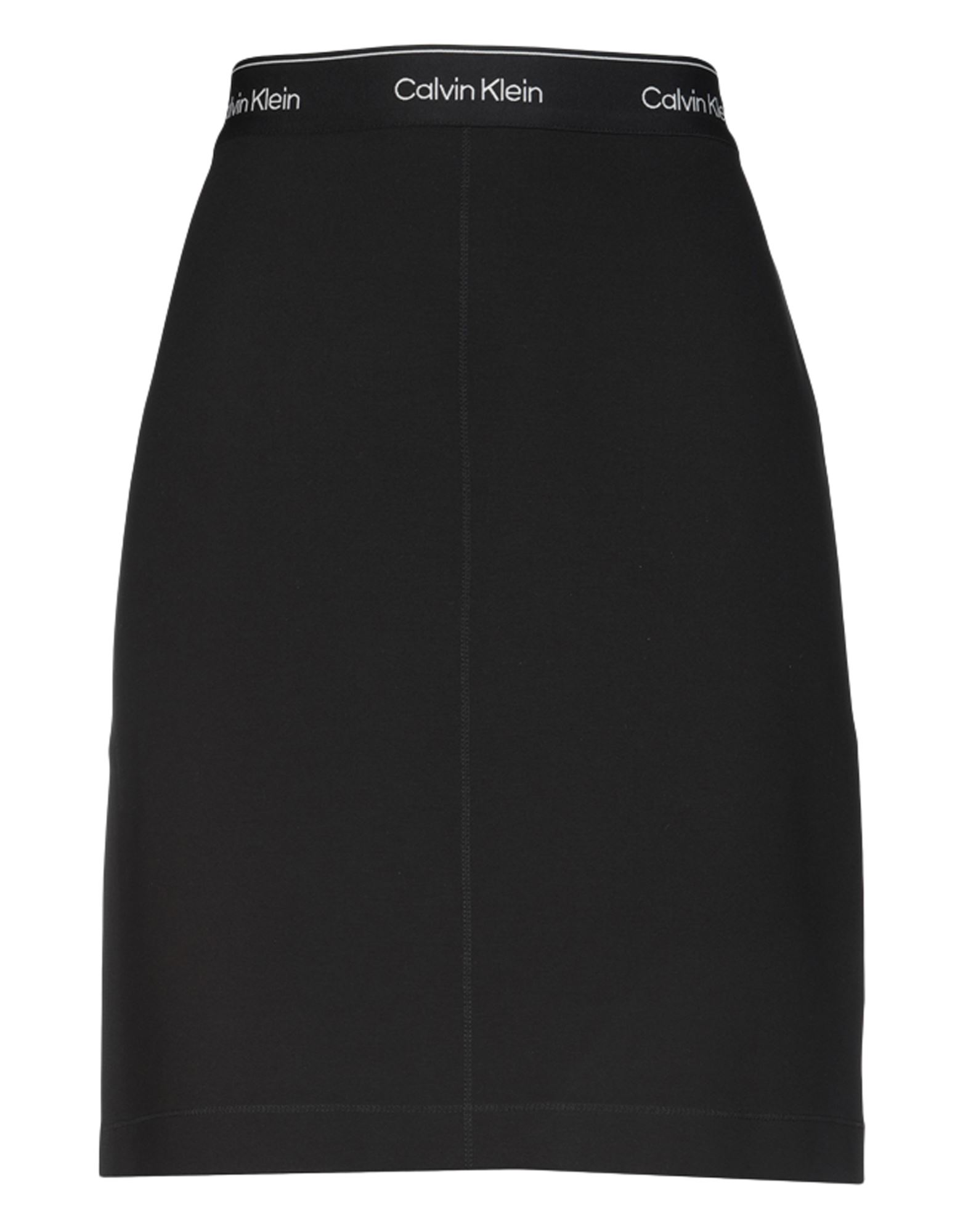 《セール開催中》CALVIN KLEIN レディース ミディスカート ブラック 32 レーヨン 66% / ポリイミド 29% / ポリウレタン 5% MILANO SKIRT