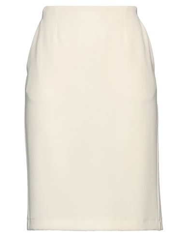 Aspesi Woman Midi Skirt Cream Size 6 Triacetate, Polyester In White