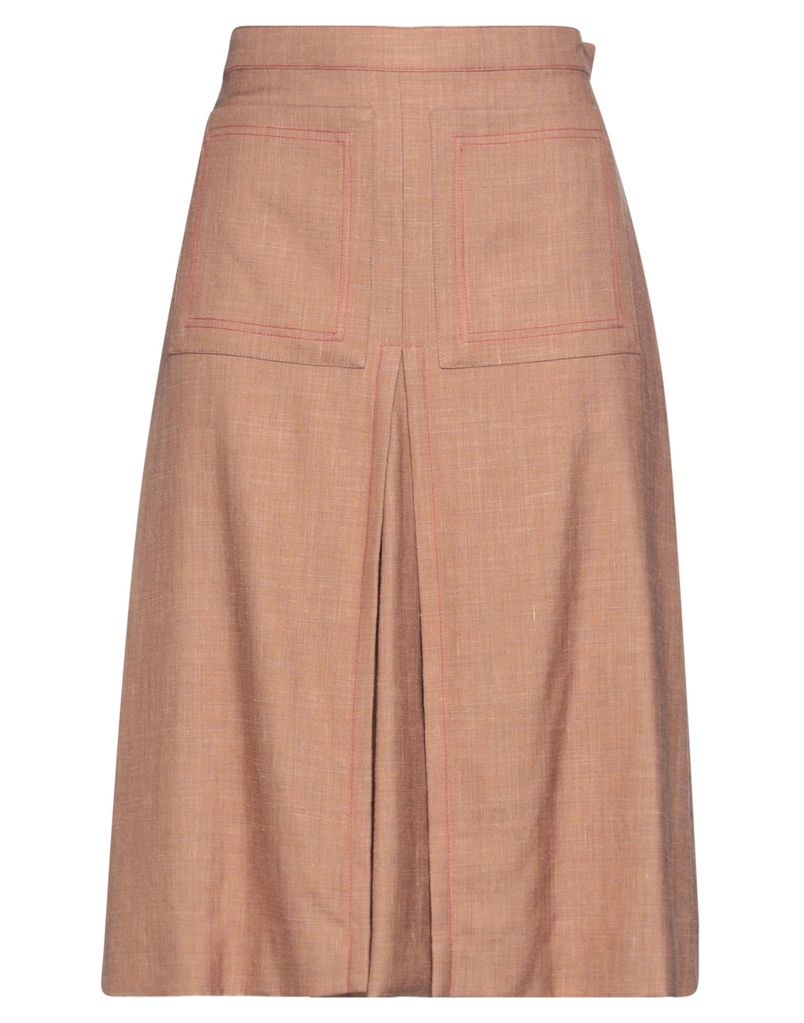 Burberry Midi Skirts In Brown