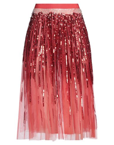 Elisabetta Franchi Woman Midi Skirt Red Size 8 Polyamide In Red