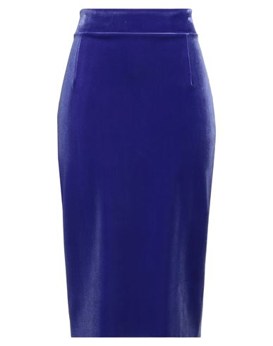 Shop Chiara Boni La Petite Robe Woman Midi Skirt Blue Size 4 Polyester, Polyamide, Elastane