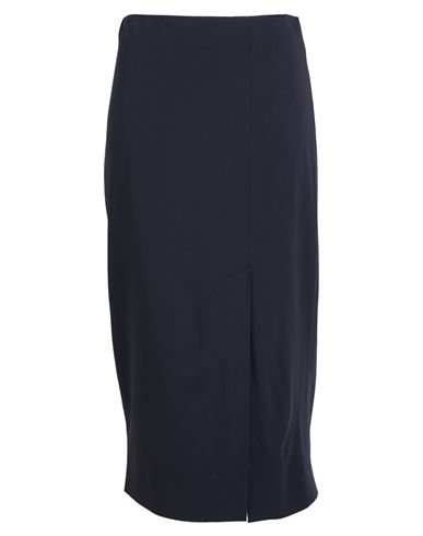 EMPORIO ARMANI EMPORIO ARMANI WOMAN MIDI SKIRT MIDNIGHT BLUE SIZE 12 VISCOSE, VIRGIN WOOL, ELASTANE 