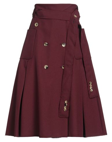 Shop Golden Goose Woman Midi Skirt Burgundy Size S Polyester In Red