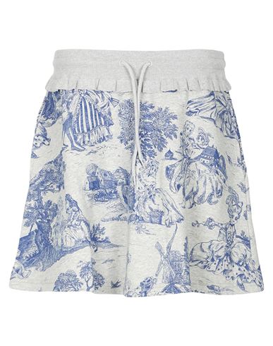 Moschino Woman Mini Skirt Grey Size 6 Cotton