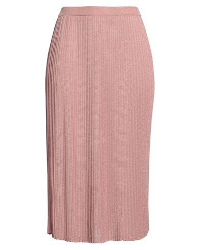 Elisabetta Franchi Woman Midi Skirt Antique Rose Size 8 Viscose, Polyester In Pink