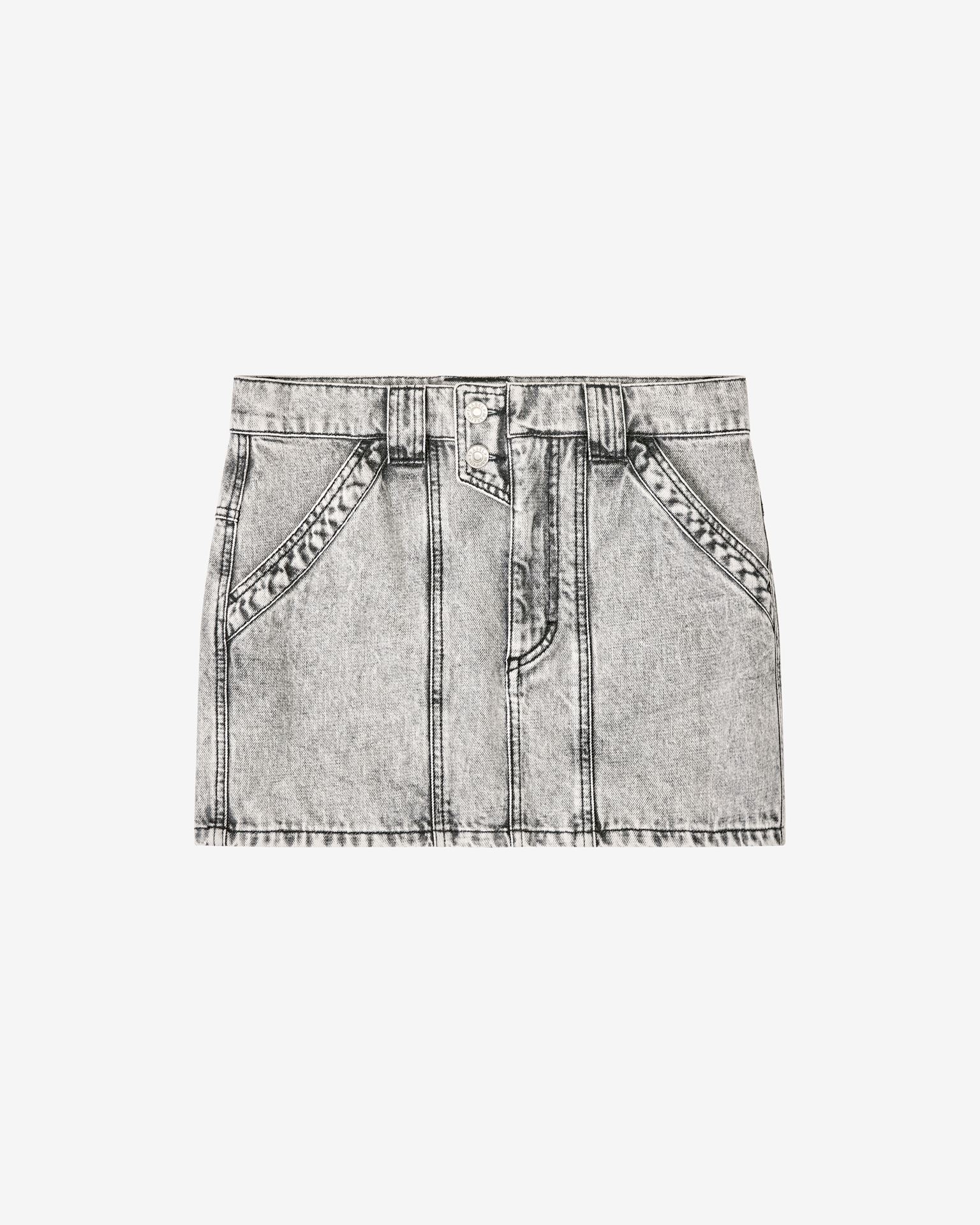 Isabel Marant Étoile Vicson Mini Skirt In Grey