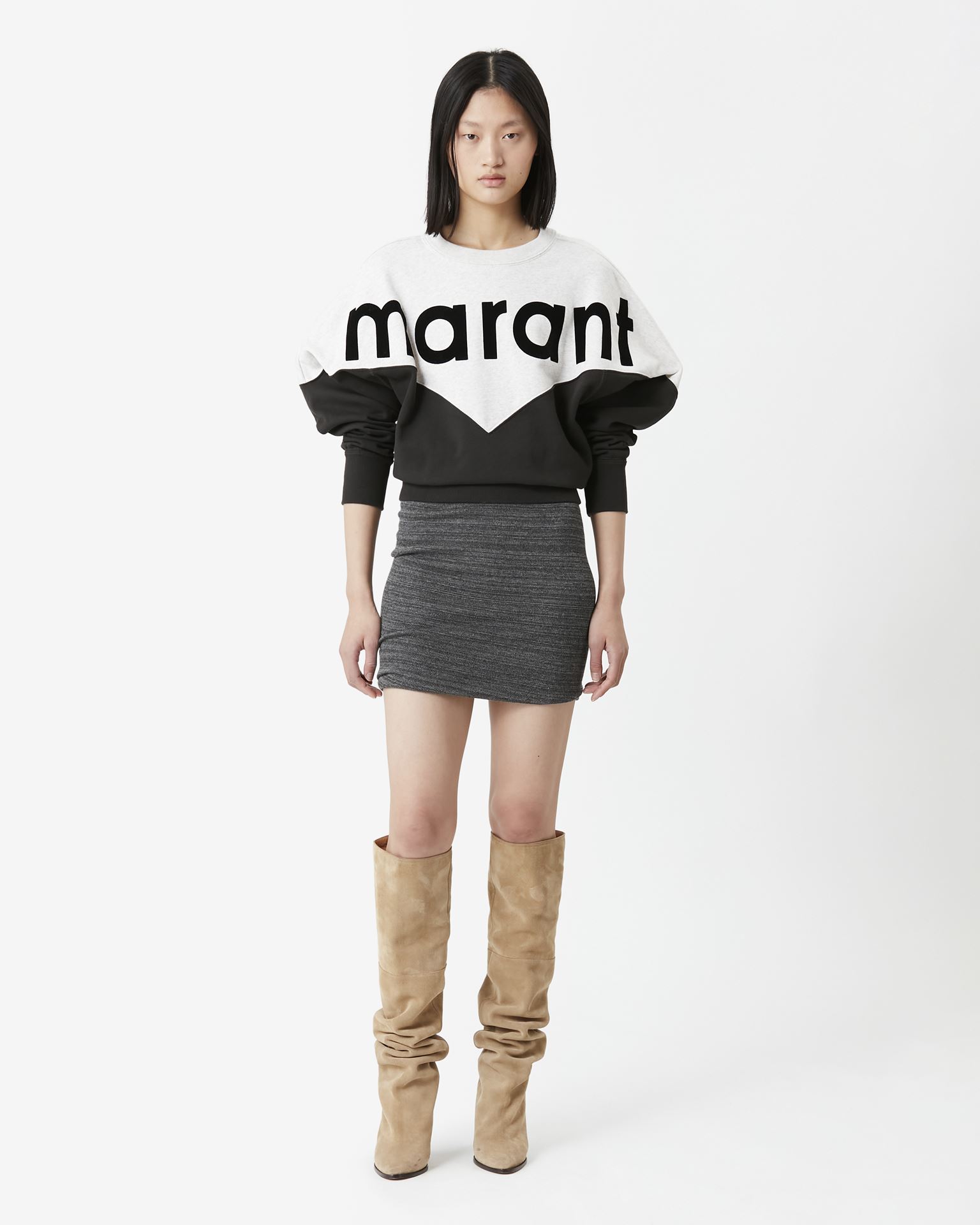 Isabel Marant Marant Étoile, Jalna Mini Skirt - Women - Grey