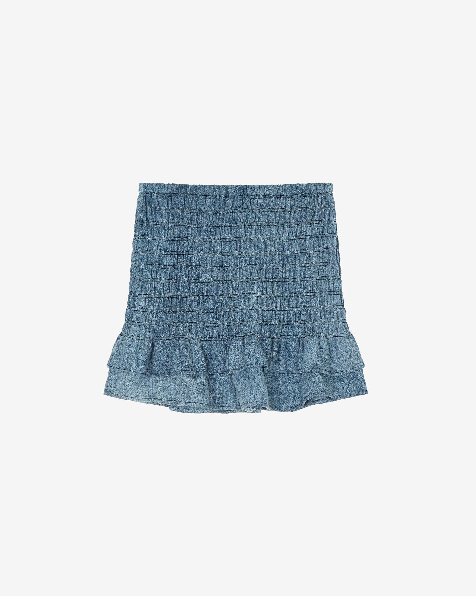 Shop Isabel Marant Étoile Dorela Cotton Skirt In Blue
