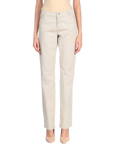 Woman Pants Light grey Size 10 Cotton, Elastane