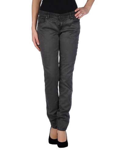 Armani Jeans Woman Pants Steel grey Size 26 Cotton, Elastane