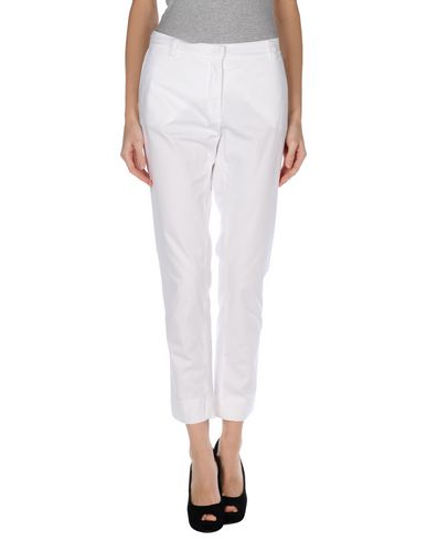 Rossopuro Woman Pants White Size 6 Cotton, Elastane