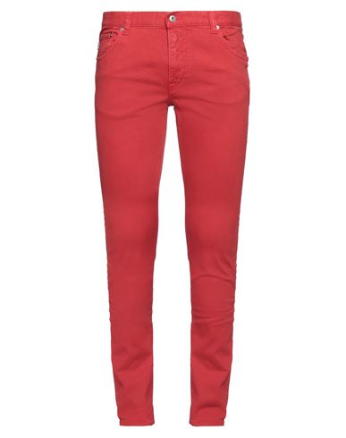 Moschino Man Pants Red Size 38 Cotton, Elastane
