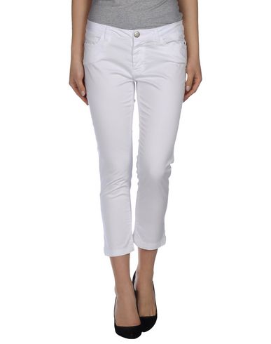 La Martina Woman Cropped Pants White Size 28 Cotton, Elastane