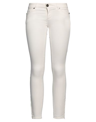 Shop Twinset Woman Jeans White Size 31 Cotton, Elastane