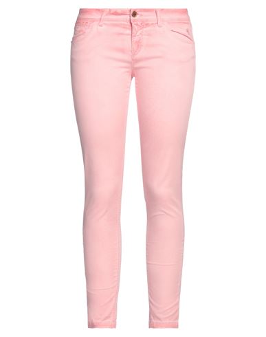 Woman Pants Pink Size 27 Cotton, Elastane