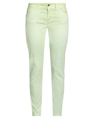 Woman Pants Light green Size 32 Cotton, Elastane