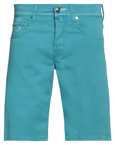 Shop Jacob Cohёn Man Shorts & Bermuda Shorts Deep Jade Size 31 Cotton, Elastane In Green