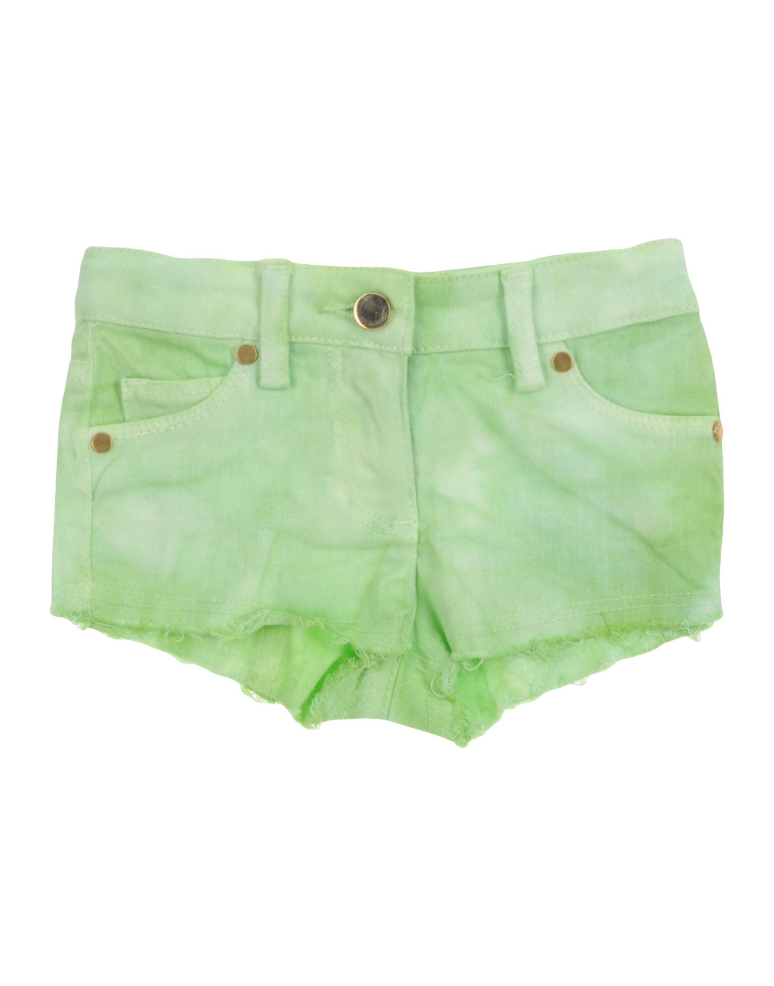So Twee By Miss Grant Kids' Denim Shorts In Light Green