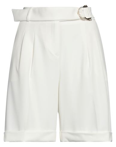 Woman Shorts & Bermuda Shorts White Size 6 Polyester, Elastane