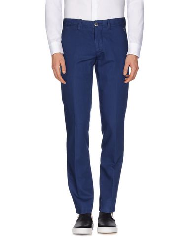 Corneliani Id Man Pants Midnight blue Size 32 Cotton, Linen