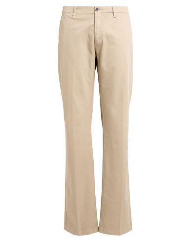 Man Pants Beige Size 38 Cotton, Elastane