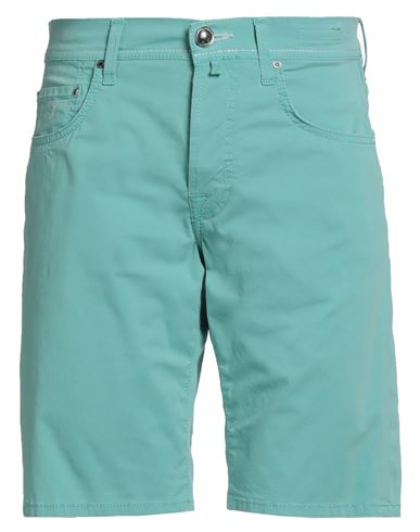 Shop Jacob Cohёn Man Shorts & Bermuda Shorts Turquoise Size 32 Cotton, Elastane In Blue