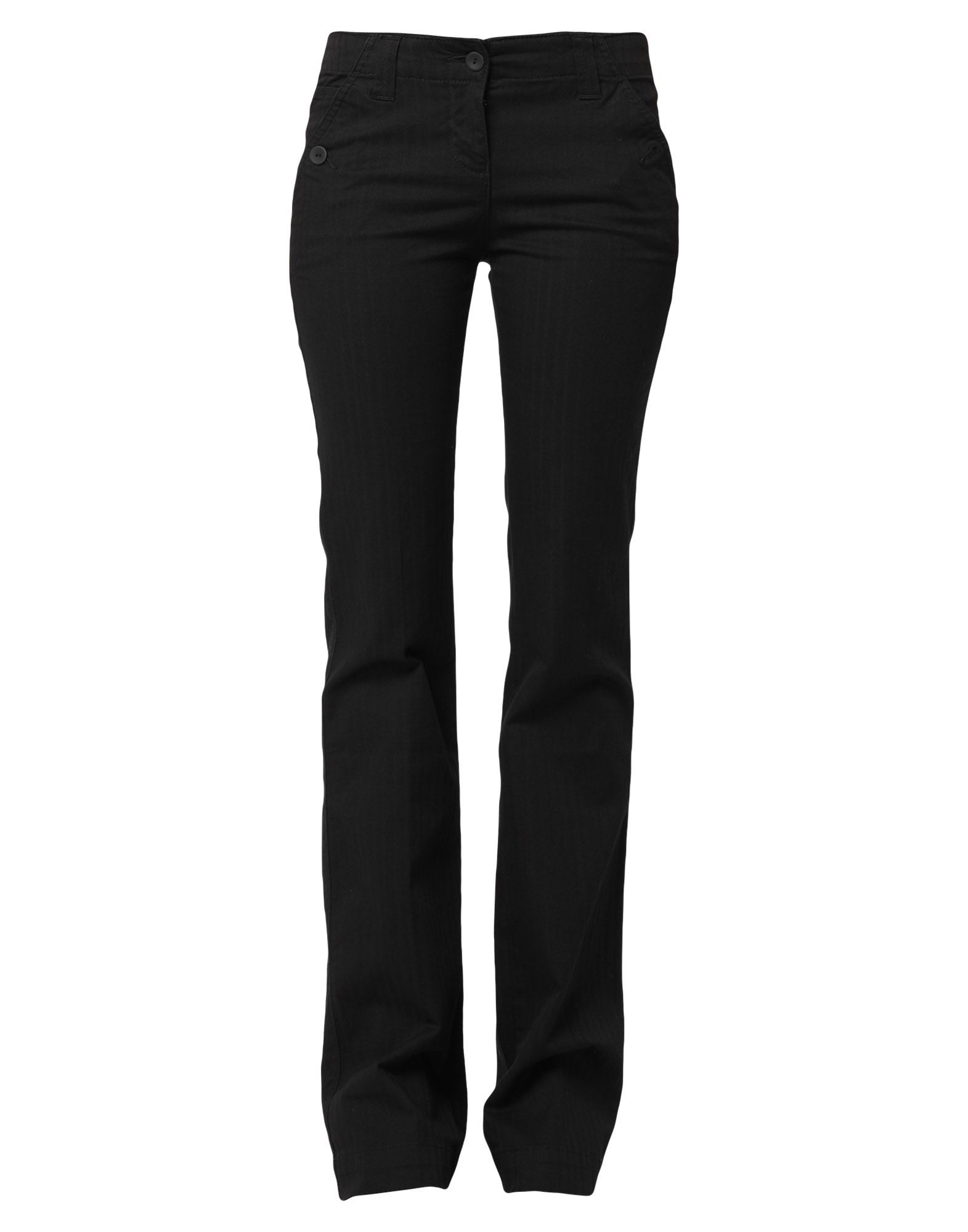 《セール開催中》ARMANI JEANS レディース パンツ ブラック 33 コットン 94% / 麻 4% / ポリウレタン 2%