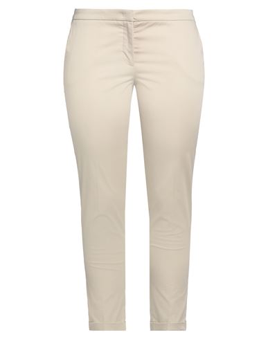 Woman Pants Beige Size 10 Cotton, Elastane