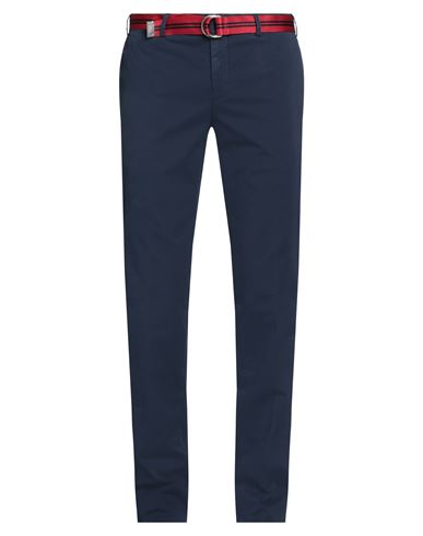 Man Pants Navy Size 36 Cotton, Elastane