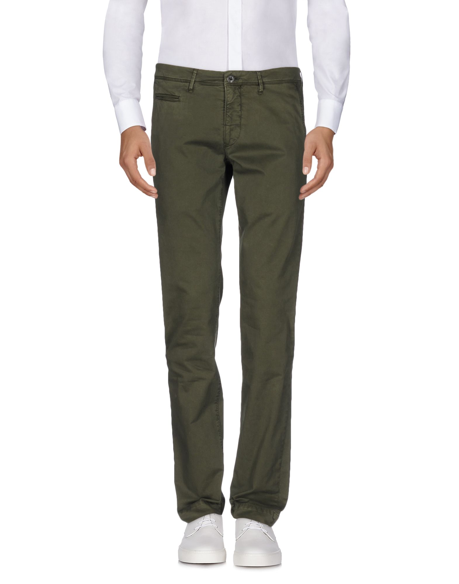 Siviglia White Pants In Military Green