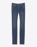 SAINT LAURENT Skinny fit D オリジナル ローウエスト スキニージーンズ(ダークブルー/ストレッチデニム) f