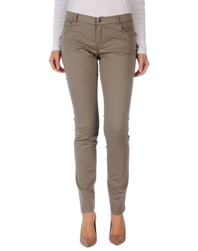 Woman Pants Khaki Size 4 Cotton, Elastane